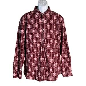INC INTERNATIONAL CONCEPTS Men's Long Sleeve Button Down Red XXL